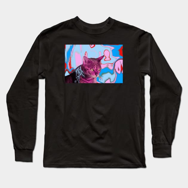 Cat LSD Long Sleeve T-Shirt by Wolf Art / Swiss Artwork Photography